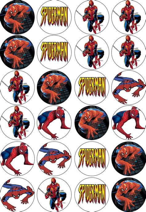 Spiderman Cupcake Topper Printable